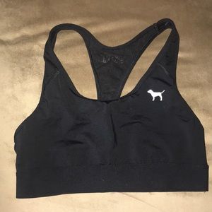 A black PINK sportsbra